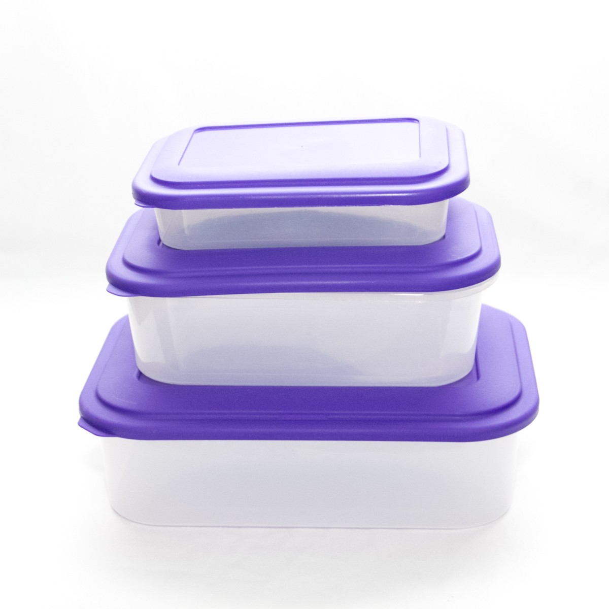 TUPPER HERMETICO PLASTICO SET X 3 UNIDADES 1770+2770+4450CM