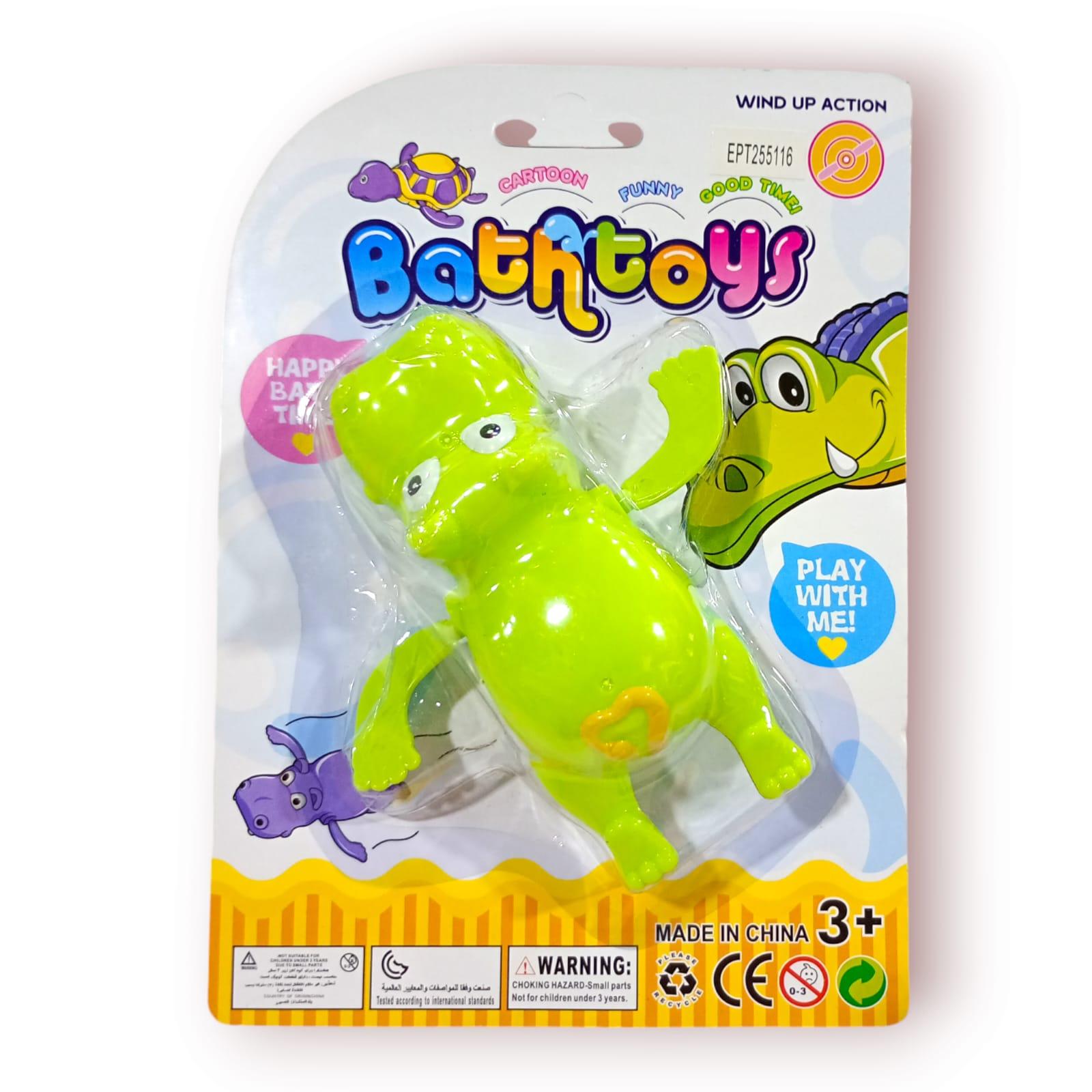 HIPOPOTAMO A CUERDA PARA JUGAR EN EL AGUA 12CM