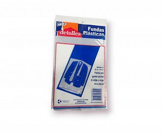 FUNDA PLASTICA PARA TRAJE X 6 UNIDADES 60CM X 90CM