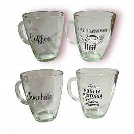 TAZA VIDRIO ESTAMPADA 360ML
