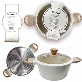 CACEROLA ANTIADHERENTE EFECTO GRANITO CAROL COLOR BEIGE N*26