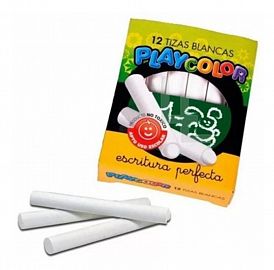 TIZA x 12 UNIDADES BLANCA PLAYCOLOR
