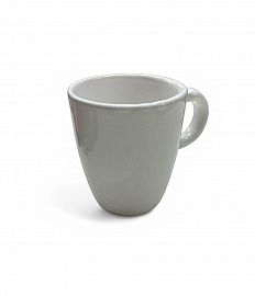 TAZA CERAMICA BLANCA LISA CON ASA